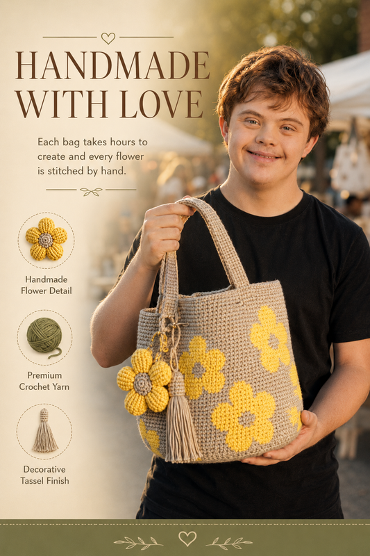Luca's Handmade Crochet Flower Bag